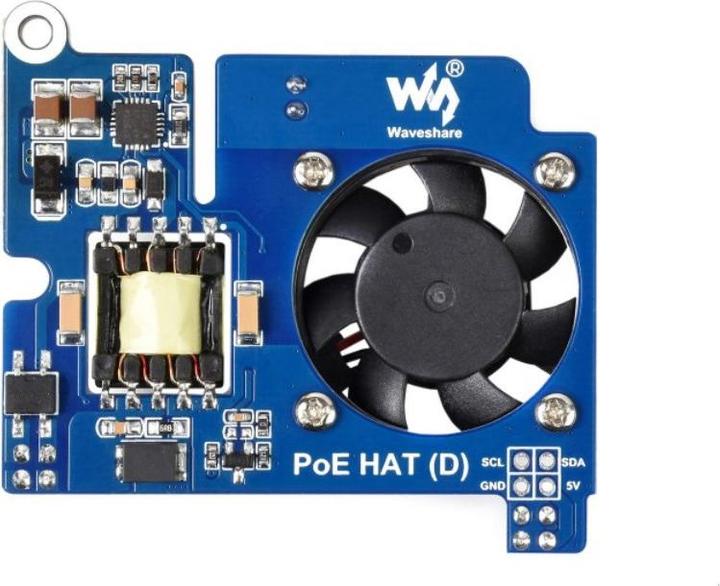 Produktbild WaveShare POE Power over Ethernet HAT D für Raspberry Pi