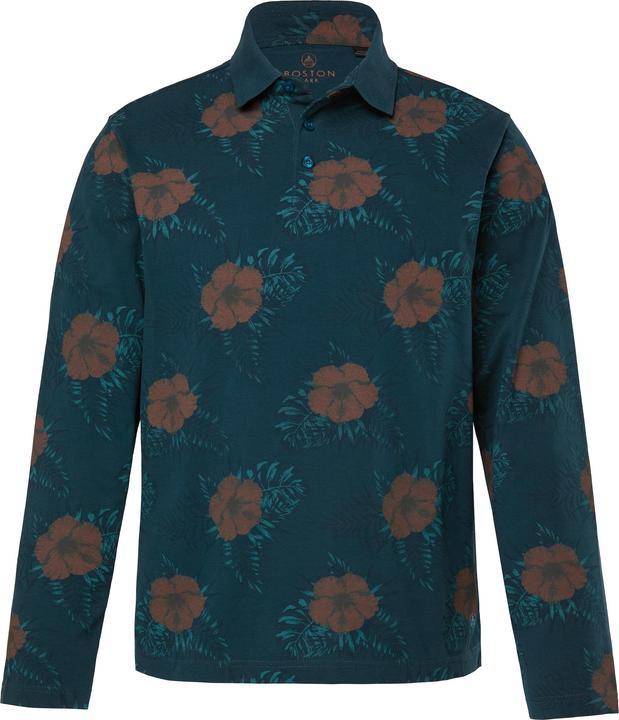 Actual product image Boston Park Langarm-Poloshirt, Piqué, floraler Alloverprint, bis 84/86 (60)