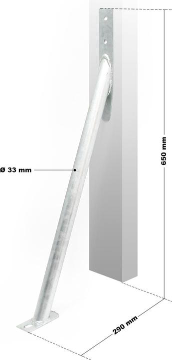 Immagine prodotto Wiltec Sturmanker Stahl 650x290mm Bodenanker Pfostenhalter Zaunhalter Gartenzaun