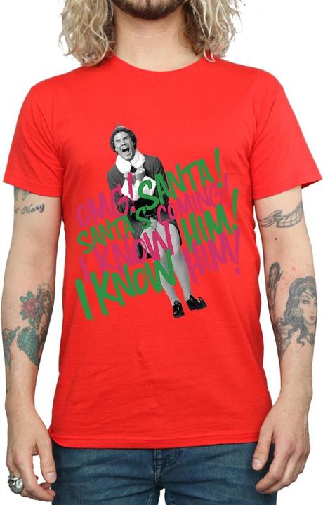 Immagine prodotto Elf Santa's Coming Maglietta Uomo (S)