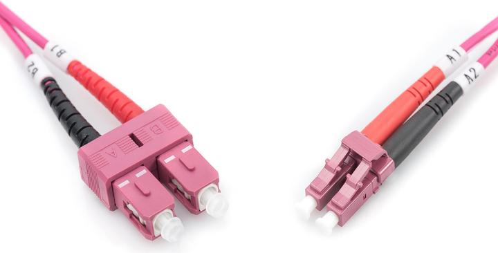 Image du produit Digitus FO câble patch LC/SC 50/125 7m multimode duplex OM4 RAL 4003 (7 m)