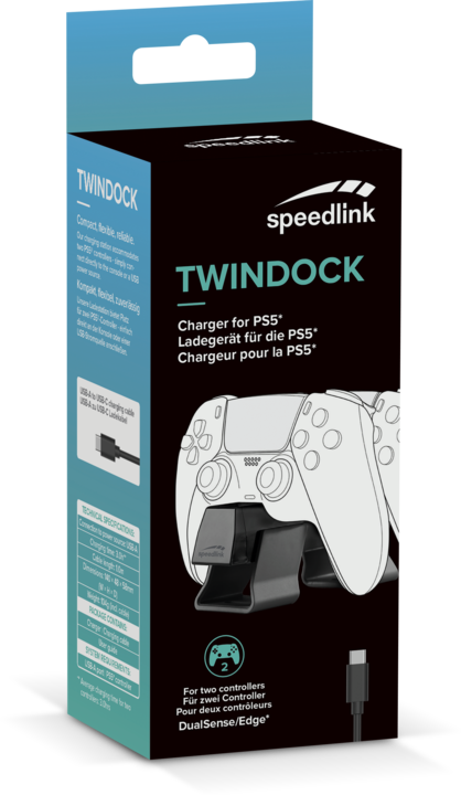 Produktbild Speedlink TWINDOCK Charger for PS5, black (PS5)