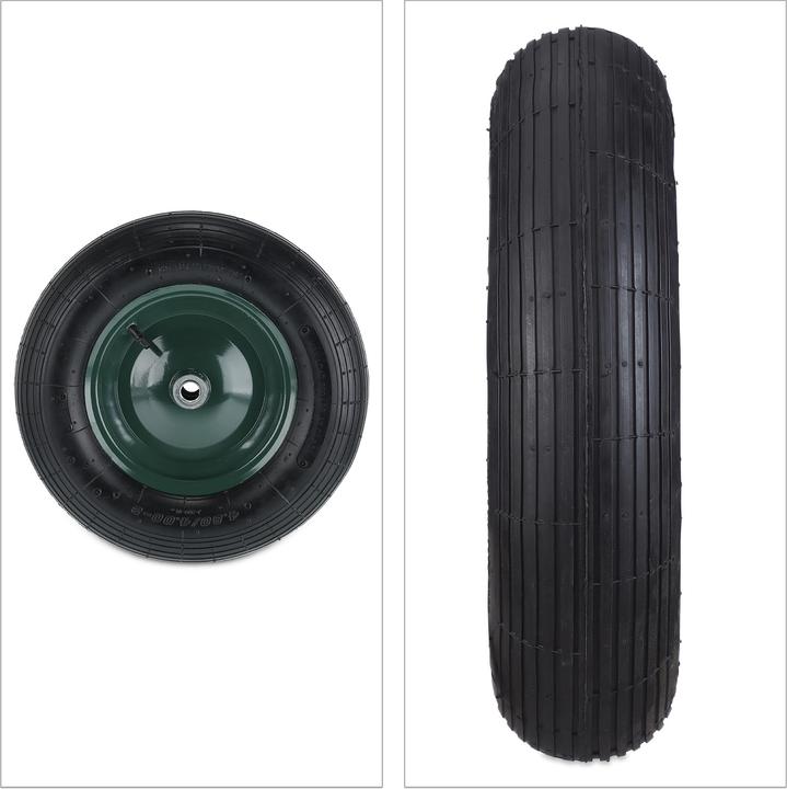 Actual product image Relaxdays Wheelbarrow Wheel 4.80 4., Solid Rubber