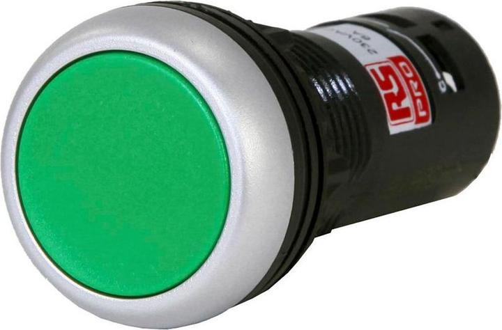 Produktbild RS PRO Green 1 NO Spring Return Pushbutton