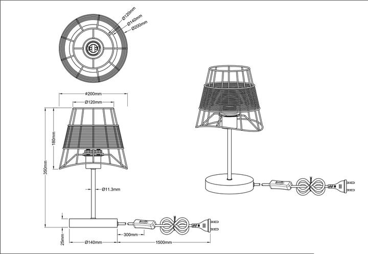 Produktbild Nino Leuchten Tischlampe ESRA (E27)