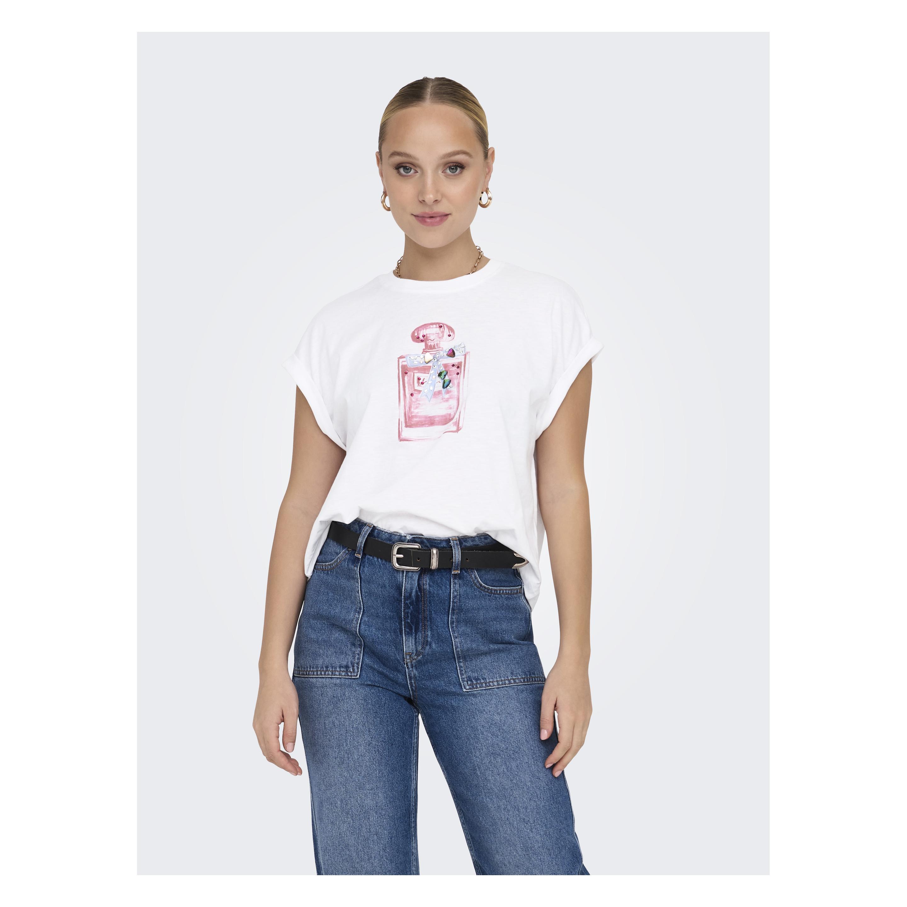 Only, Damen, Shirts, Onldoris Life S/S Bow Top Box Jrs, Weiss, (S)