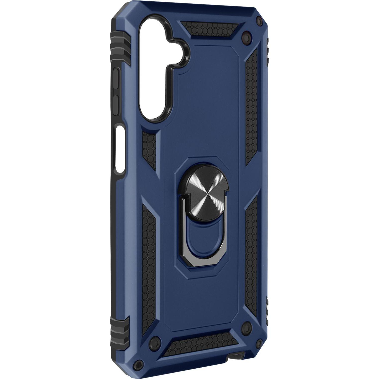 Avizar Stossfeste Handyhülle mit Ring Series (Samsung Galaxy A15), Smartphone Hülle, Blau