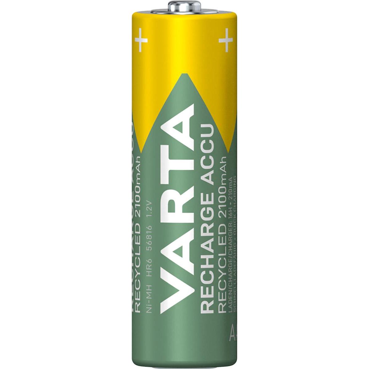 Thumbnail - Varta Recharge Accu Recycled (4 Stk., AA, 2100 mAh), Batterien + Akkus