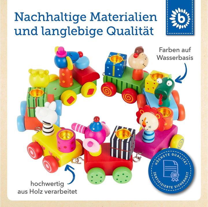 Produktbild Bieco Schiebespielzeug Geburtstagszug