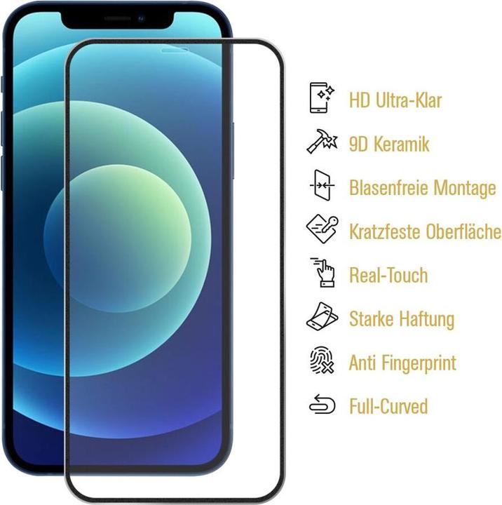 Produktbild Protectorking 2x Ceramic-Glass Full Cover HD Klar (2 Stück, Apple iPhone X)