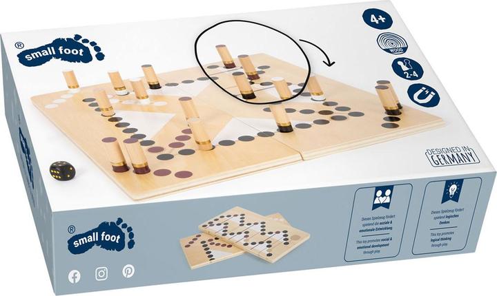 Actual product image small foot Ludo and ladder game "Gold Edition (German)