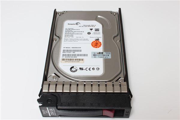 Actual product image HPE HP Harddisk 250GB 7200rpm Hot-Plug SATA 3GB/s 3.5" HP (0.25 TB, 3.5")