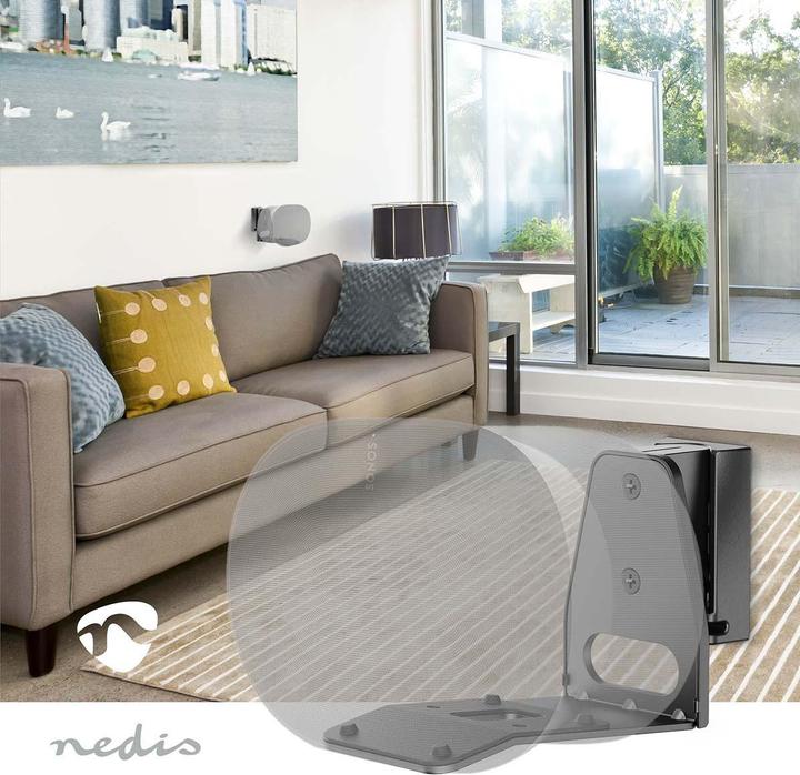 Actual product image Nedis Speaker holder - Compatible with: Sonos Era300 - wall - 5 kg - swivel/tilt - tiltable (1 pcs., Wall installation, Tiltable, Pivoting)