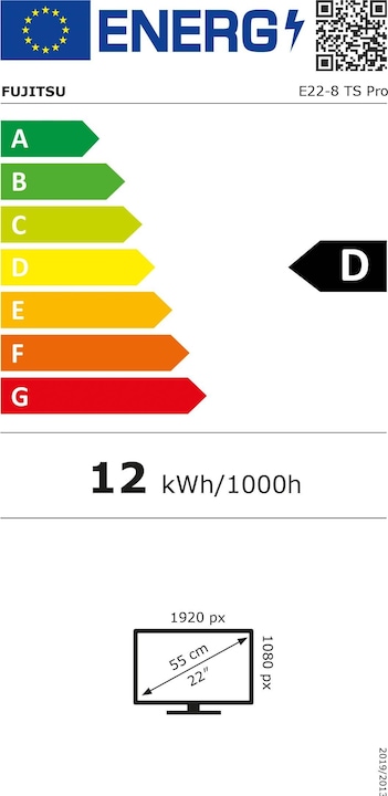 Energy Label Fujitsu E22-8 TS Pro (1920 x 1080 pixels, 21.50")