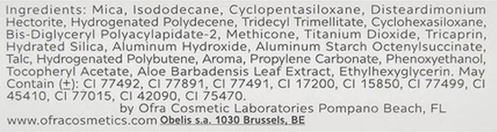 Valeurs nutritives et ingrédients OFRA Cosmetics OFRA Rouge à lèvres liquide longue durée Atlantic City.830ml