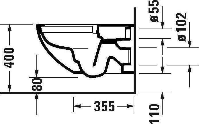 Immagine prodotto Duravit Set WC sospeso ARCHITEC RIMLESS profondo, 365x575mm bianco