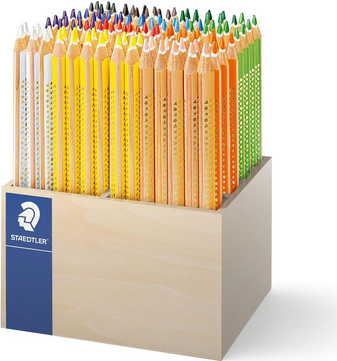 Image du produit Staedtler Stylo Jumbo Noris 4 mm, trié, 112 pièces Noris, triangulaire dans l'appât (Multicolore, 1 x)