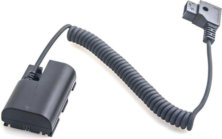Caruba Canon LP E6 Volldekodierung Dummy Batterie +D TAP B Typ Anschluss (Federkabel)