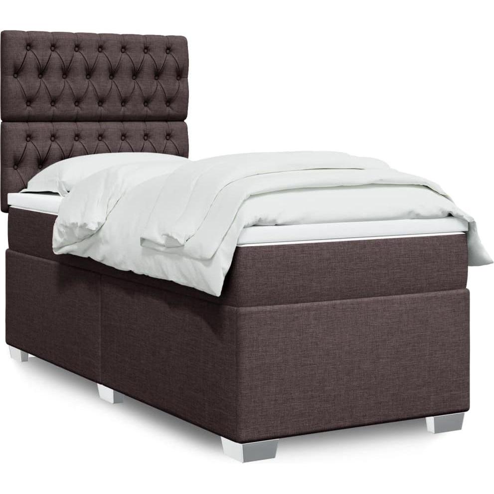 VidaXL, Bett, Bo x springbett mit Matratze 90 x 200 cm Stoff (90 x 200 cm)