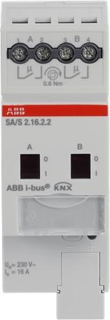 Actual product image ABB Switch actuator 2gang, 16A, REG SA/S2.16.2.2 (Switch actuator)