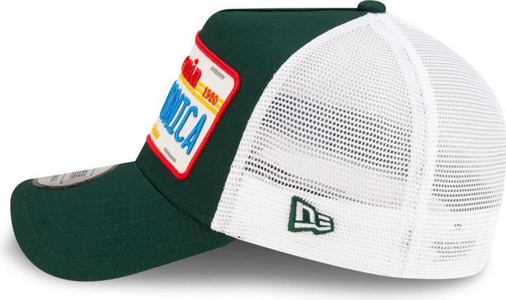 Actual product image New Era Adjustable A-Frame Trucker Cap - SANTA MONICA green