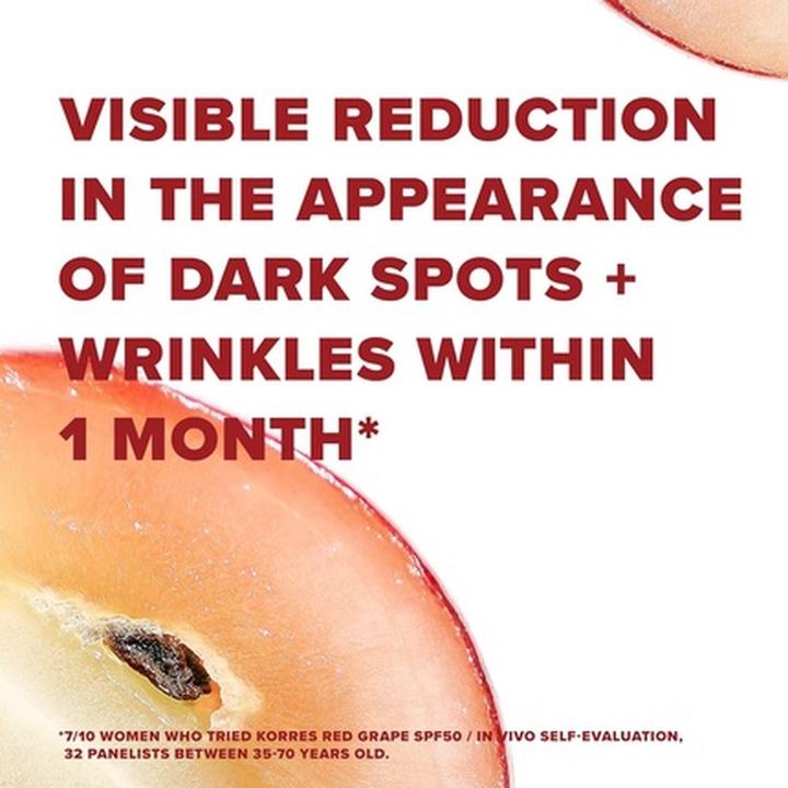 Actual product image Korres Red Grape Daily Sunscreen Face Cream Antiageing + Antispot SPF 50 (Sun cream face, SPF 50, 50 ml, 50 g)