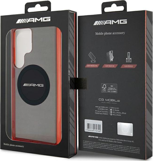Produktbild Mercedes AMG AMHMS24L23HBCK S24 Ultra S928 czarny/black hardcase Transparent Bicolor MagSafe (Samsung Galaxy S24 Ultra)