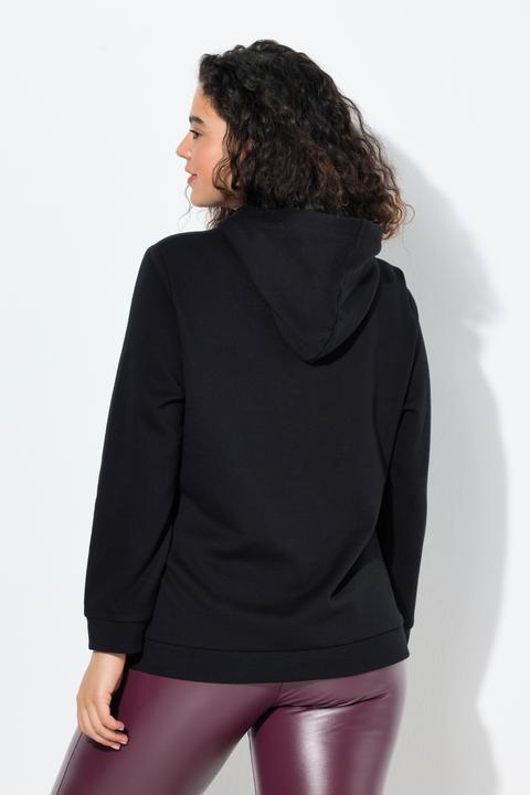 Produktbild Ulla Popken Hoodie, Zierschnürung, Kapuze, Langarm (58)