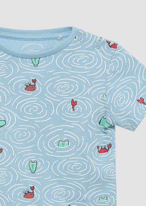 Produktbild S.Oliver T-Shirt Weiches Jersey-T-Shirt aus Baumwolle mit All-over-Print (92)