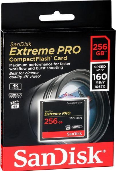 Actual product image Sandisk Extreme Pro Compact Flash (256 GB, CF)