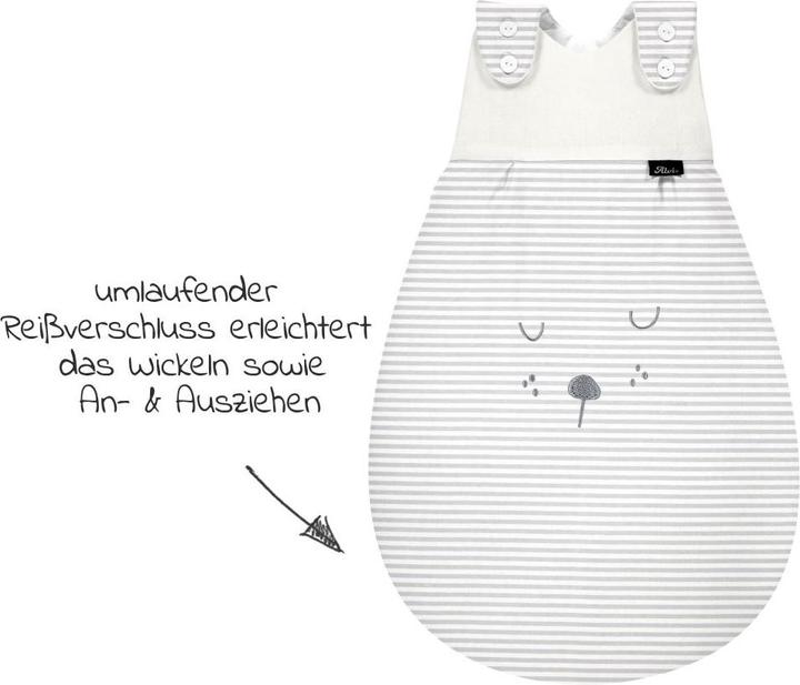 Image du produit Alvi Sac de couchage bébé toute l'année Mäxchen Faces Gr. 56/62 (62 cm, Toute l'année)