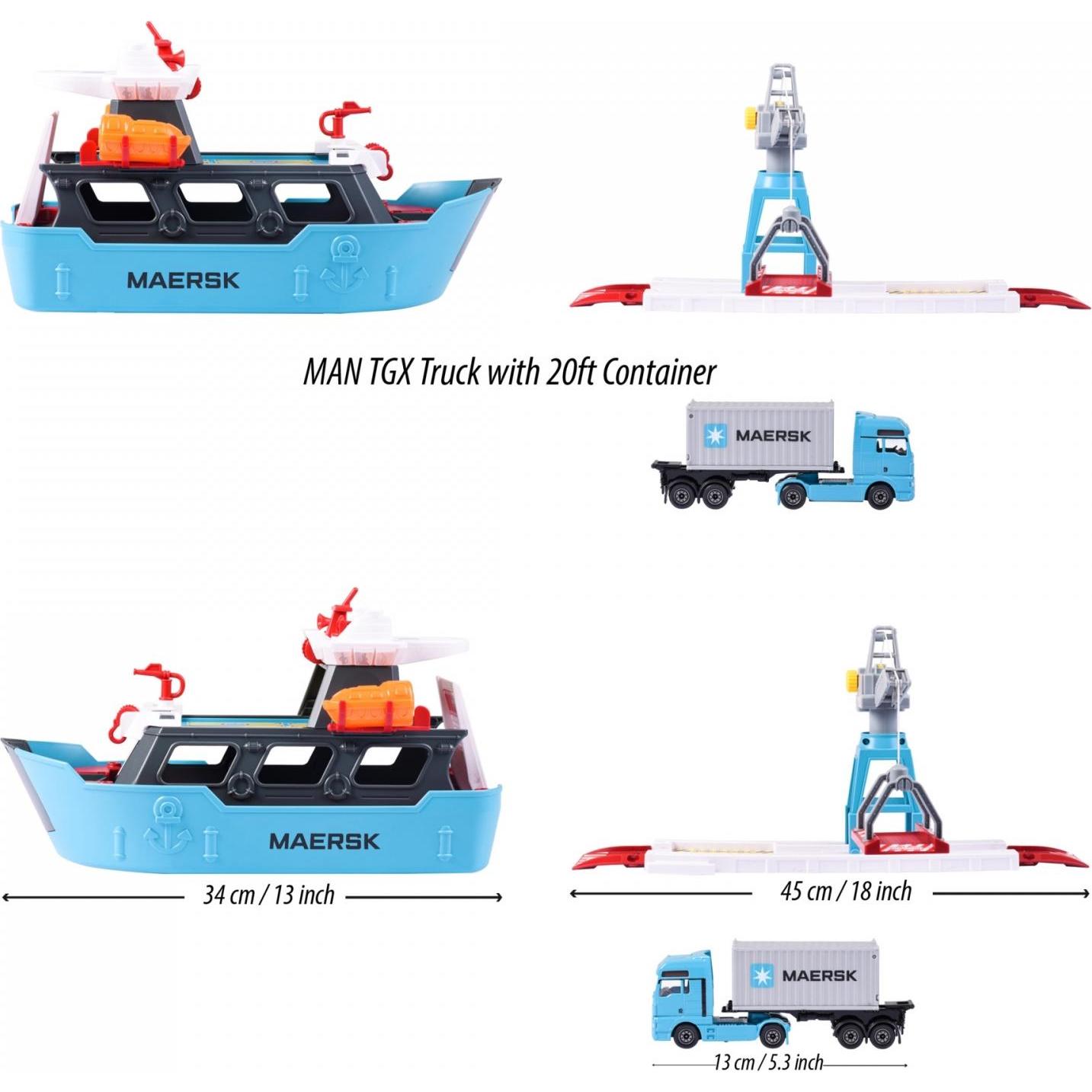 Thumbnail - Majorette Creatix Logistic Freight Ship+1 vehicle