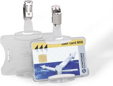 Actual product image Durable Badge holder with clip for 1 company/security badge