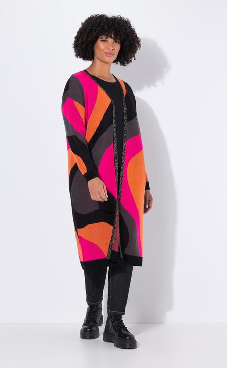 Produktbild Angel of Style Long-Strickjacke, Feinstrick, Colormuster, offene Form (42, 44)