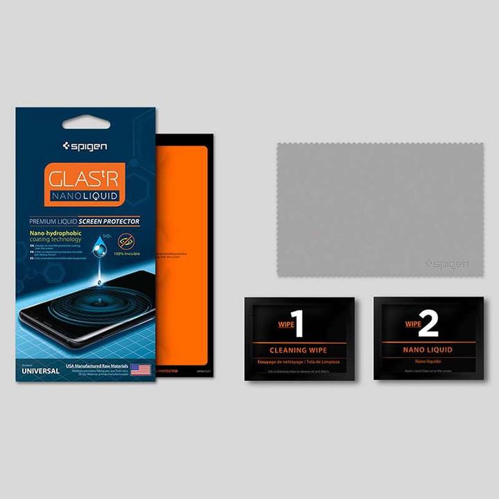 Actual product image Spigen Glass.tR Nano Liquid (1 Piece, Samsung Galaxy S9)