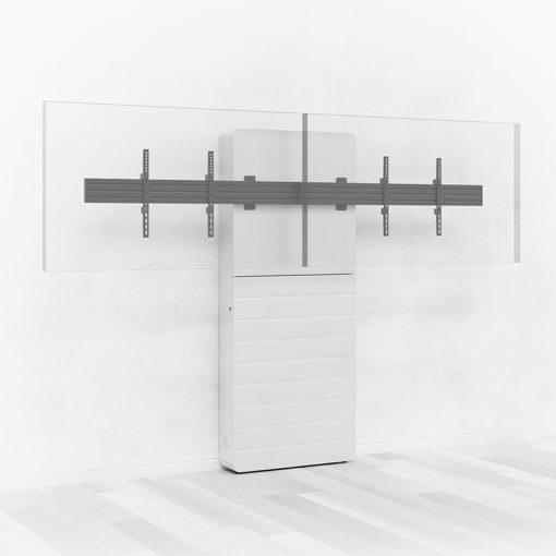 Produktbild Hagor CON-Line W Dual 140-165cm Medienmoebel Boden-Wand-Montage fuer 2 Displays VESA max. 1000x800mm (Boden, 65", 70 kg)
