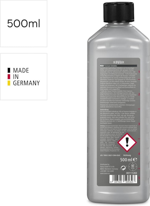 Produktbild Xavax Premium-Entkalker f. Kaffeevollautomaten flüssig m. Amidosulfonsäure, 500ml (500 ml)