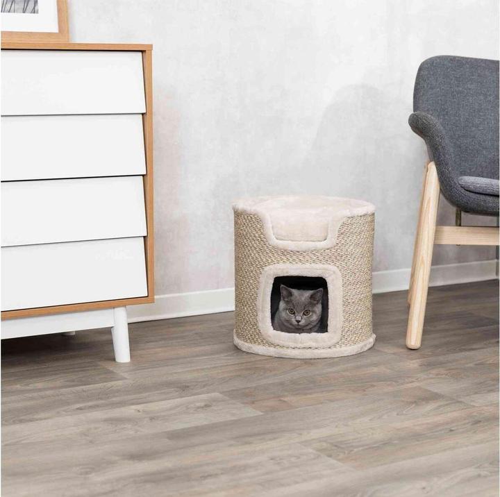 Image du produit Trixie Tonneau à gratter Ria (39 cm, Gris clair, Nature)