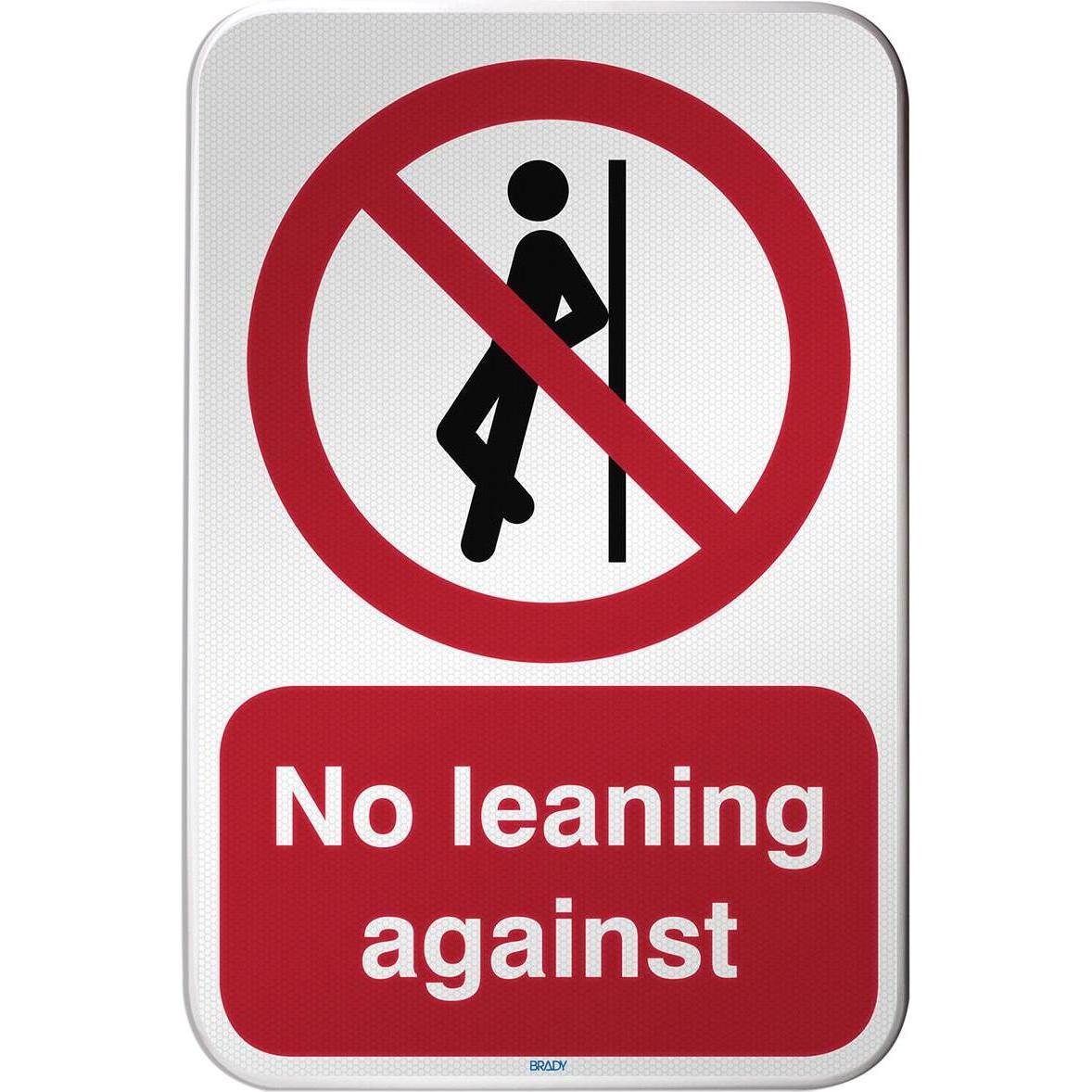 Brady, Sicherheitskennzeichnung, ISO Safety Sign - No leaning