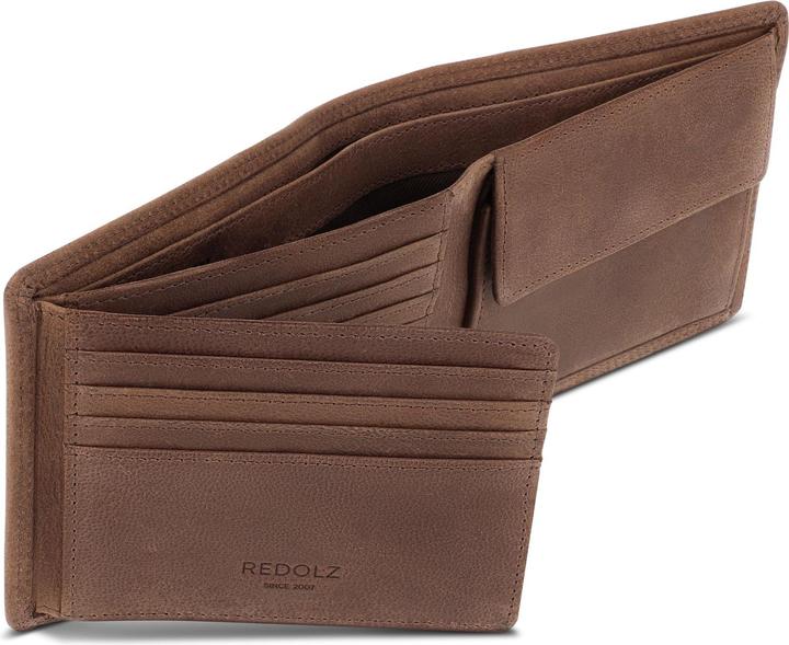 Image du produit Redolz Leather Essentials Portefeuille en cuir avec protection RFID 12 cm