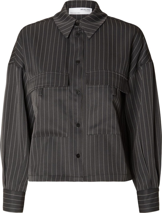 Selected Femme Boxy Pinstripe Shirt (36)