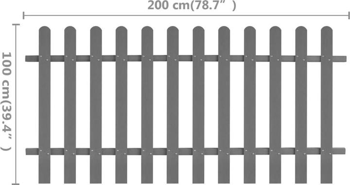 Produktbild vidaXL Lattenzaun
