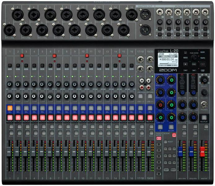 Produktbild Zoom Livetrak L-20 -digimikseri ja tallennin (Studio- und Livemixer)