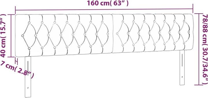 Produktbild vidaXL Jasmine (160 x 7 x 88 cm)