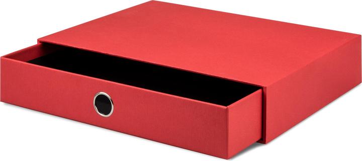 Actual product image Magni 1524452360 - S.O.H.O. Drawer box for DIN A4, with grip hole, red, 343 x 250 x 65 mm, 1 pc. (A4)
