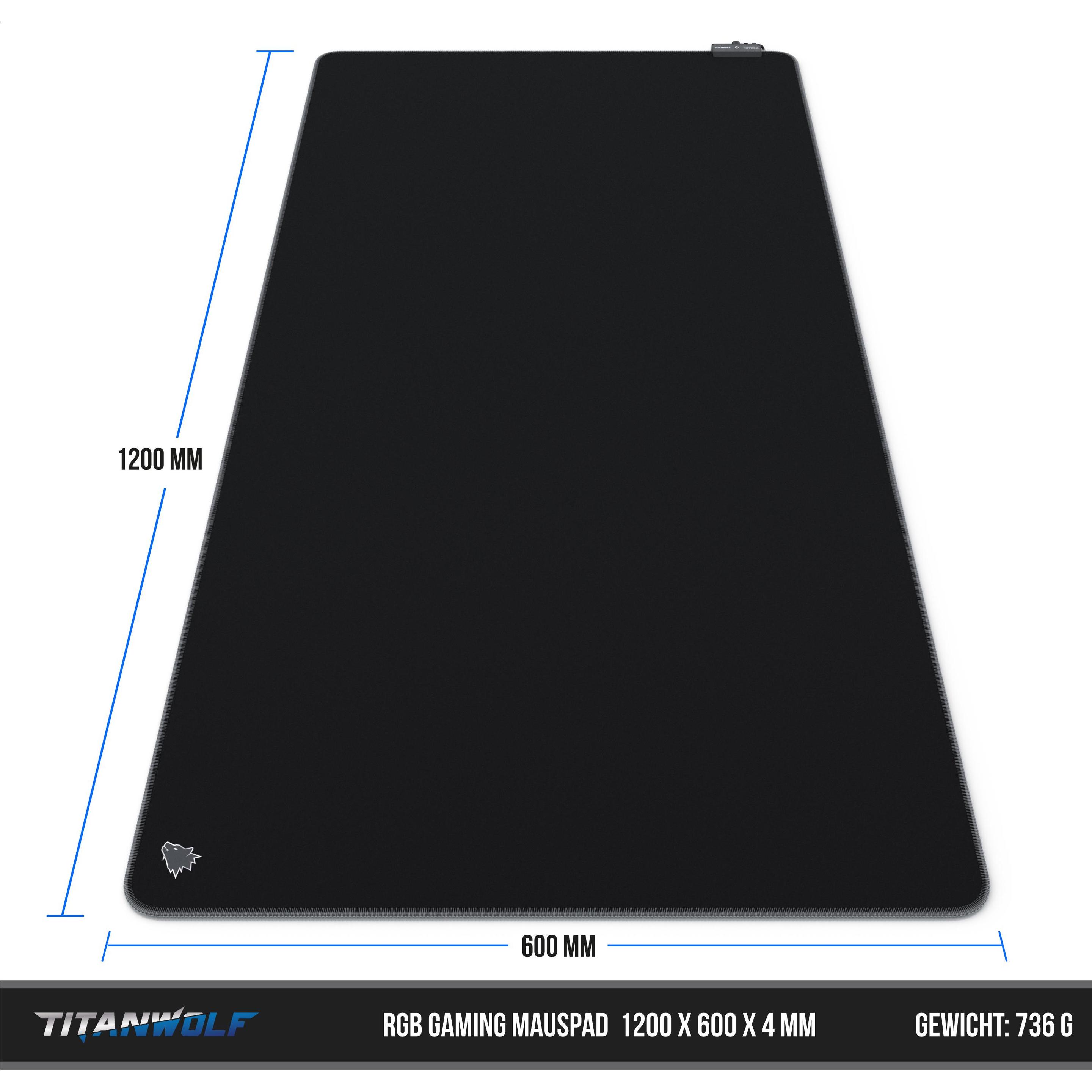 Thumbnail - Titanwolf Gaming Mauspad (3XL), Mausmatte, Schwarz