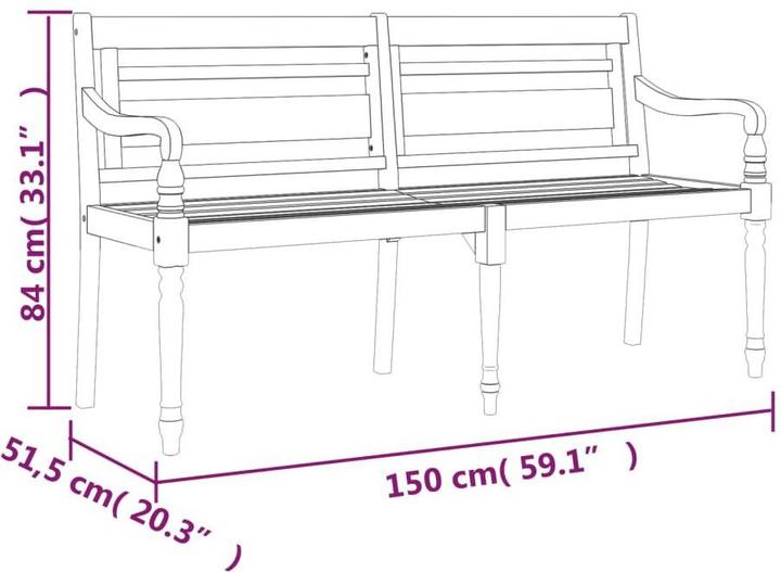 Produktbild vidaXL Bank