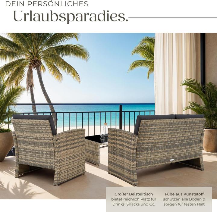 Produktbild tectake Rattan Lounge Lucca