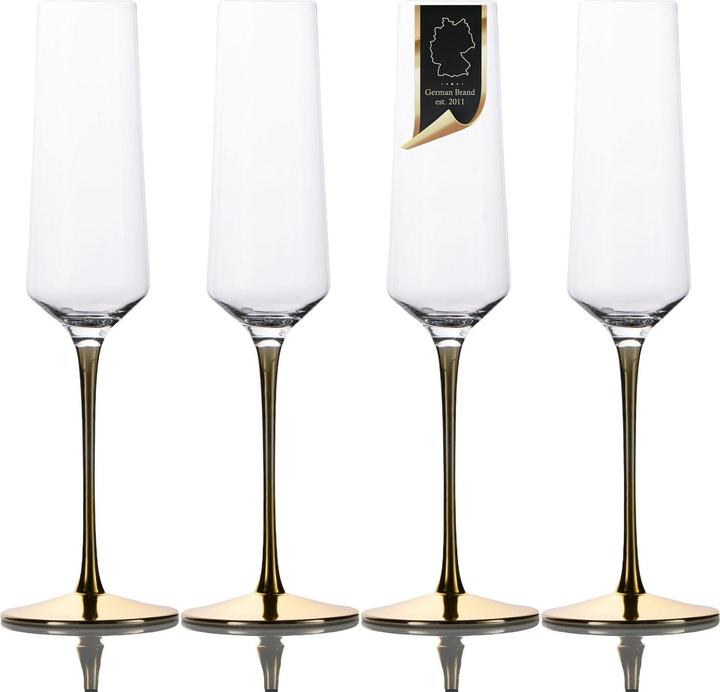 Produktbild Intirilife Champagner Sekt Glas 200 ml (20 cl, 4 Gläser, Sektgläser)