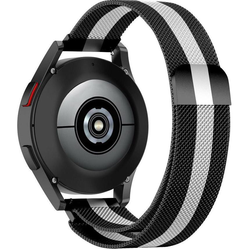 Thumbnail - Strap-it Armband (22 mm), Uhrenarmband, Schwarz, Weiss